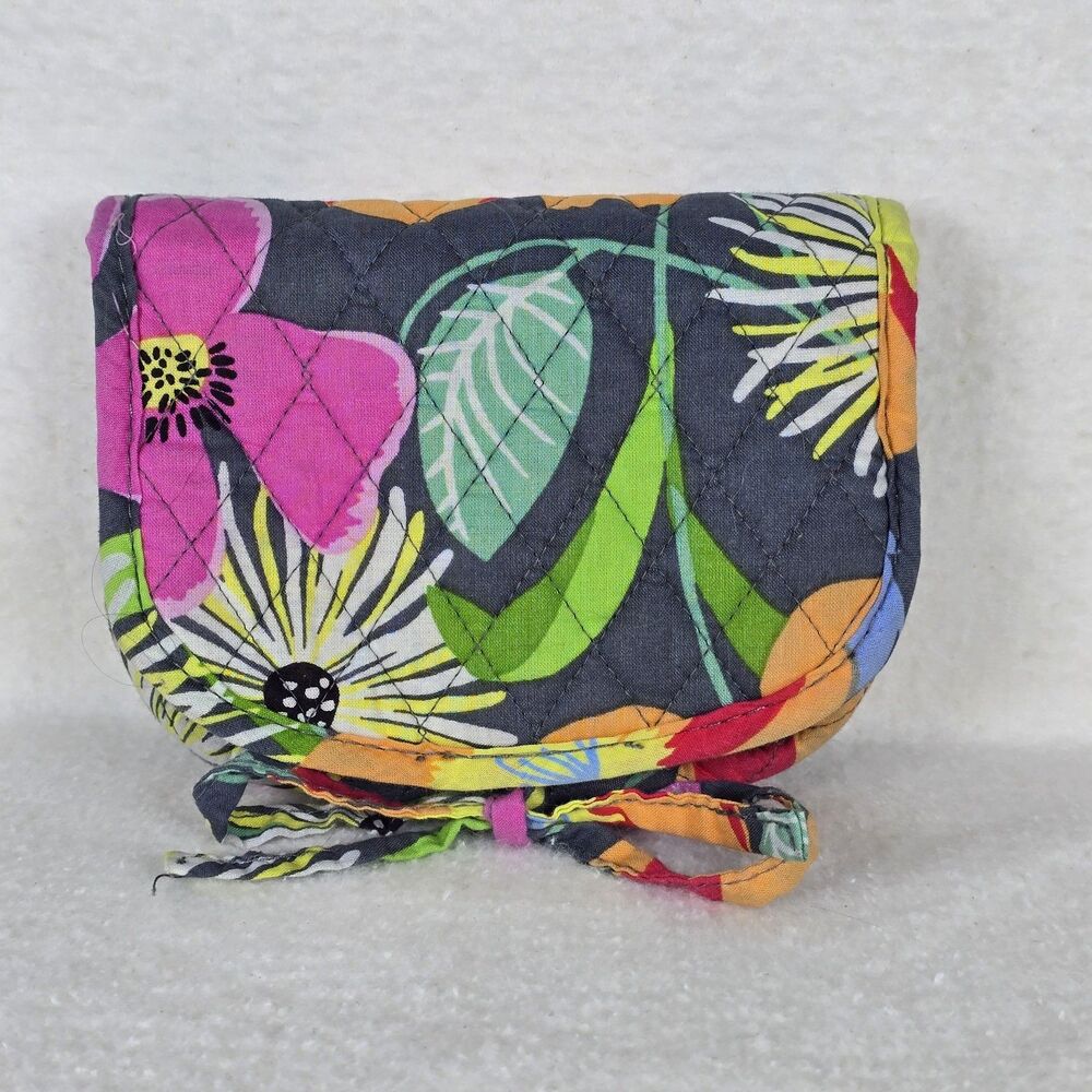 Vera Bradley Makeup Folio Organizer/Travel Case Jazzy Bloom Bifold